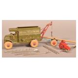 Hubley Cast Iron Bell Telephone Truck with Access.