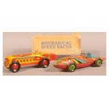 Two Marx Tin Lithograph Racing Cars.