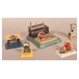 Fleischmann Horizontal Steam Engine and Four Acces
