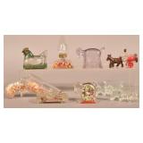 Lot of Nine Vintage Glass Candy Containers.