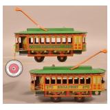 Two J. Chein #270 Broadway Tin Lithograph Trolley.