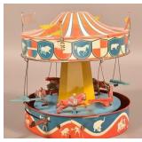 Wolverine Tin Lithograph Spring Lever Carousel.