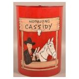 Vintage Hopalong Cassidy Tin Clothes Hamper.