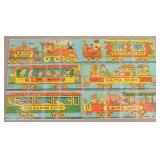 Six R.A. and A. Railroad/Storybook Characters Lith