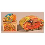 Two Marx Tin Lithograph Wind-Up Tanks.