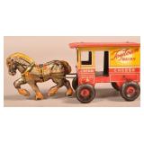 Marx Toytown Dairy Tin Lithograph Wagon.