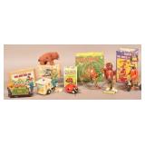 Seven Vintage Japanese Toys.