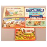 Five Various Vintage Board Games.