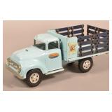 Tonka Farms Pressed Steel Stake Body Truck.