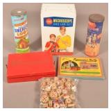 Erector Building Sets and Microscope Lab Set.