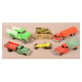 Six Various Hubley Metal and Plastic Vehicles.