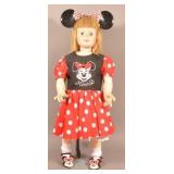 35" Doll with Minnie Mouse Dress and Accessories.