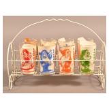 Snow White and 7 Dwarfs Enamel Glass Tumblers.