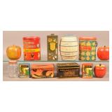 Lot of Vintage Tin Lithograph Canisters.