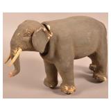 German Composition Elephant Nodder Pull Toy.