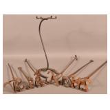 Six Blacksmith-Made Wrought Iron Branding Irons.