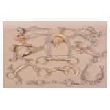 12 Various Vintage Horse Bits.