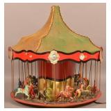 Folk Art Electrified Carousel Toy.
