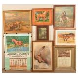 Western/Cowboy Related Prints and Calendars.