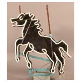 Modern Neon Horse Sign.