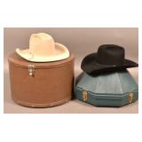 Two Resistol Texas Beaverskin Cowboy Hats.