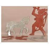 Four Modern Period Style Silhouette Weathervanes.