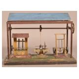 Painted Tin Machine Shop Steam Toy Accessory.