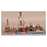 Three Various Wilesco Steam Engines.