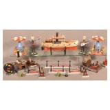 Group of Steam Engine Toys and Accessories.