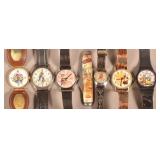 Six Cowboy TV Stars Character Wrist Watches.