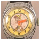 Vintage Pinocchio Character Wrist Watch.