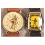 Two Vintage Robin Hood Character Wrist Watches.
