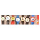 8 Various Advertising Character Wrist Watches.