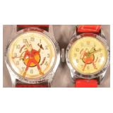 2 Vintage Captain Marvel Character Wrist Watches.
