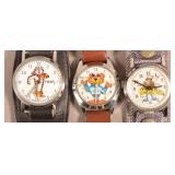 Three Vintage Advertising Character Wrist Watches.