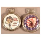 Richard Nixon and Jimmy Carter Pocket Watches.