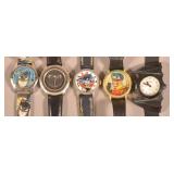 Five Batman/Robin Character Wrist Watches.