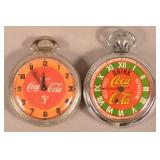 2 Vintage Coca-Cola Advertising Pocket Watches.