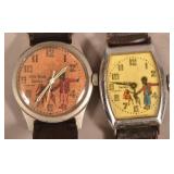 Two Little Black Sambo Character Wrist Watches.