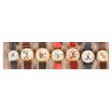 7 Various Modern Disney Character Wrist Watches.