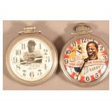 Willie Mays & Hank Aaron Vintage Pocket Watches.