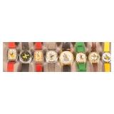8 Various Modern Disney Character Wrist Watches.