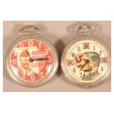 Two Historical Figures Pocket Watches.