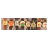 Eight Various Character and Animal Wrist Watches.