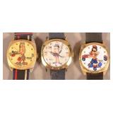 Three Presidential Satire Character Wrist Watches.