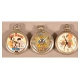 Three Various Character Pocket Watches.