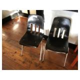 (2) Plastic Stacking Student Chairs