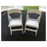 (10) White Padded Folding Chairs