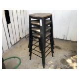 (4) Pressed Steel Bar Stools