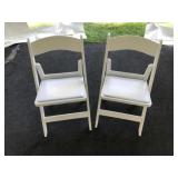 (10) White Padded Folding Chairs